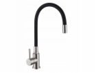 Invena Kuchyňská baterie Silva, nerezová ocel/černá BZ-86...
