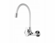 Invena Nástěnná kuchyňská baterie Verso, bílá/chrom BC-82-E2S-L