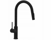 Invena Kuchyňská baterie s výsuvným výtokem Farsala, černá BZ-40-U04-S