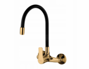 Invena Nástěnná kuchyňská baterie Verso, černá/zlatá BC-82-E49-L