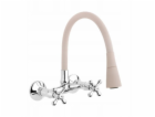 Invena Nástěnná kuchyňská baterie Roma, béžová/chromová B...