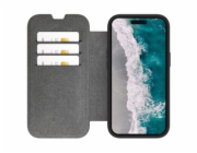 dbramante1928 Helsinki - Pouzdro s klopou pro mobilní telefon - kompatibilita s MagSafe - veganská kůže, plast - průsvitná, černá - pro Apple iPhone 15 Plus