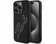 Karl Lagerfeld KLHCP15L3DRKSDLK Pouzdro pro iPhone 15 Pro 6.1 černé, 3D gumové, Signature