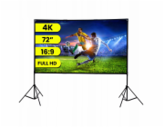 Extralink skládací projekční plátno 72 Psf-72 | Skládací projekční plátno | 16:9, 160 x 90 cm, bílá