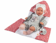 Panenka Llorens 74136 Mimi plačící miminko 42 cm s nosičem