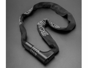 Rockbros Černý cyklistický zámek na číselný kód a klíč, 0,95 m