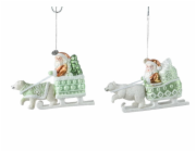 Vánoční hračka Santa Claus, 10 cm, sklo