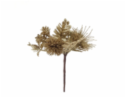 Umělá větvička Christmas Touch, zlatá, 18 cm