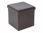 Puf Domoletti 53000010506, tmavě hnědý, 38 x 38 x 38 cm