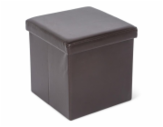 Puf Domoletti 53000010506, tmavě hnědý, 38 x 38 x 38 cm