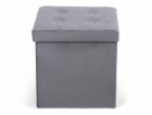 Pouf Domoletti, šedý, 38 cm x 38 cm x 38 cm