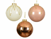 Vánoční hračka na stromeček, 8 cm, sklo