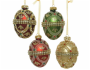 Skleněná vánoční hračka DECORIS 062059, 8 cm, 4 barvy