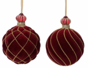 Vánoční hračka na stromeček Samet, 10 cm, sklo