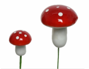 Dekorace, "Houby" 702803, plast, 15/45 ks.