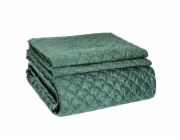 Sada ložního prádla a povlaku na polštář Domoletti Mink, zelená, 220x240