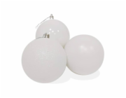 Vánoční hračky na stromeček Christmas Touch, bílé 4 - 8 cm, 37 ks.