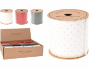 Dárková balicí stuha, bílá/červená/zelená, 10x500 cm