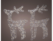 LED dekorace Jelen, 56 cm, 34 cm, 260 LED diod, 2 ks.