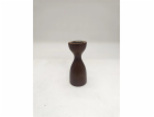 Svícen Domoletti, dřevěný, 11 cm, hnědý
