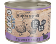WIEJSKA ZAGRODA Chicken with duck - mokré krmivo pro kočky - 200g