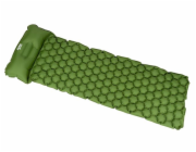 Karimatka Acra L140CL nafukovací s polštářkem, zelená, 5cm