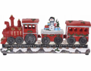 LED vánoční vláček, motiv sněhuláka, 39 cm