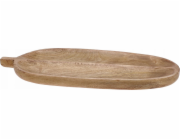 Home Styling Collection Servírovací prkénko ve tvaru listu, mangové dřevo, 40 x 18 cm