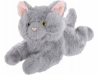 Madej Plyšová hračka ležící kočka 45 cm šedá