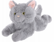 Madej Plyšová hračka ležící kočka 45 cm šedá