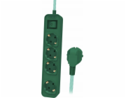 Philips Prodlužovací kabel CHP2147G 4 zásuvky 1,5 m zelený