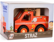 Daffi Dřevěné auto s pneumatikami Hasičský sbor