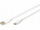 Digitus USB 2.0 Silikon-Anschlusskabel USB-A > USB-C (wei...