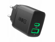 Green Cell 30W nabíječka do zásuvky 1x USB-C 1x USB-A černá