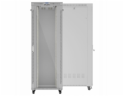 Lanberg 47U 800x1000 šedá stojatá racková skříň s prosklenými dvířky, LCD (ploché balení) V2