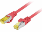 Lanberg Patchcord cat.6a S/FTP LSZH CU 1m červený fluke