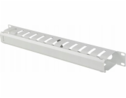 Lanberg Organizér kabelů 19 palců 1I s krytkou typu A, šedý