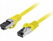 Lanberg Patchcord cat.8.1 S/FTP LSZH CU 1m žlutý, propojen s vláknem