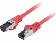Lanberg Patchcord cat.8.1 S/FTP LSZH CU 1,5m červený, fleke, schválený