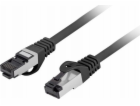 Lanberg Patchcord cat.8.1 S/FTP LSZH CU 0,25m černý, proš...