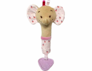 TULILO Hračka se zvukem - růžový slon 17 cm