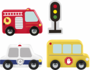 Fisher Price Sada dřevěných autíček