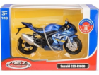 Daffi Motocykl MSZ 1:18 Suzuki GSX-R1000 modrý