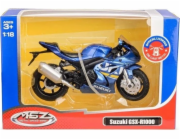 Daffi Motocykl MSZ 1:18 Suzuki GSX-R1000 modrý