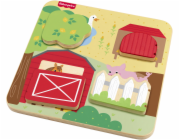 Fisher Price Dřevěná deska Farm Peek-a-boo
