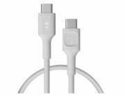 Green Cell Silikonový kabel USB-C-USB-C PowerFlex 100W, 0,3 m, bílý