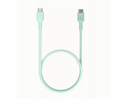 Green Cell Silikonový kabel PowerFlex 100W USB-C-USB-C, 0,3 m, zelený