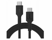 Green Cell Silikonový kabel PowerFlex 100W USB-C-USB-C, 2 m, černý