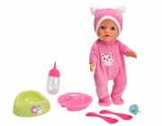 Simba Pyžamo pro panenky New Born Baby s kočkou 30 cm