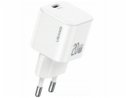 USAMS 20W nabíječka do zásuvky 1x USB-C + kabel USB-C bílá